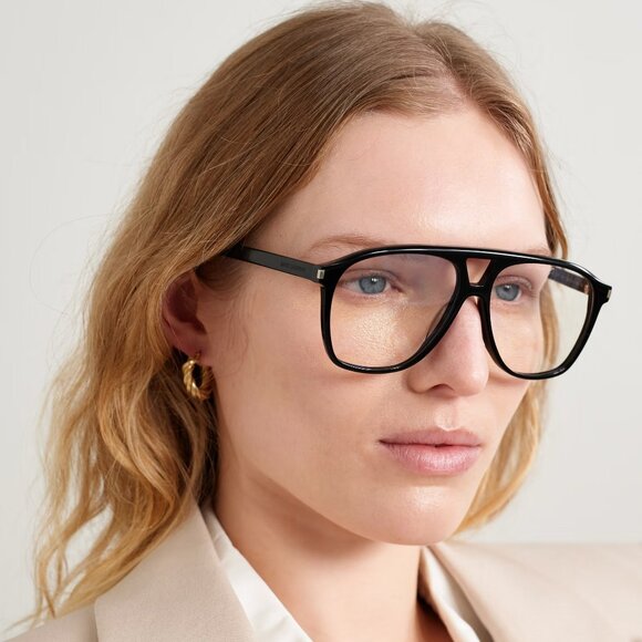 Saint Laurent DUNE Women Eyeglasses Black Pilot SL596 DUNE OPT 001 NEW AUTHENTIC - Picture 13 of 15